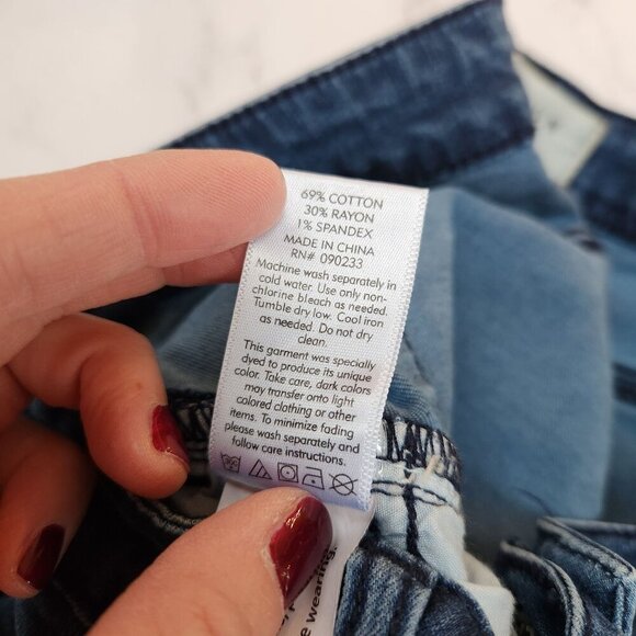 Pacsun High Rise Super Stretch Shortie Jean Shorts Medium Wash Denim 27 - Picture 6 of 6